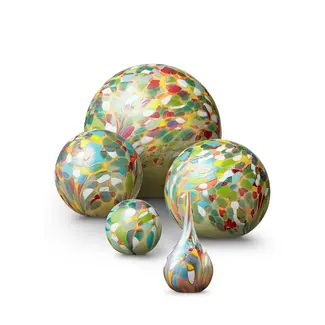 Eeuwige Roos Kristalglazen urn Elan-line - bloemenveld