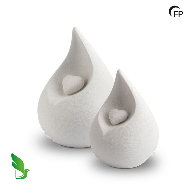 Biologische medium urn Celest – wit