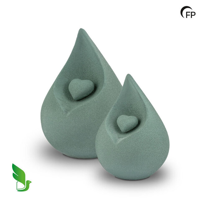 Biologische mini urn Celest – patinagroen