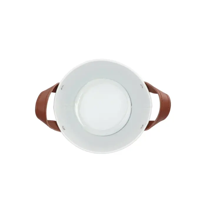 Zinkblumentopf mattweiß13x12cm