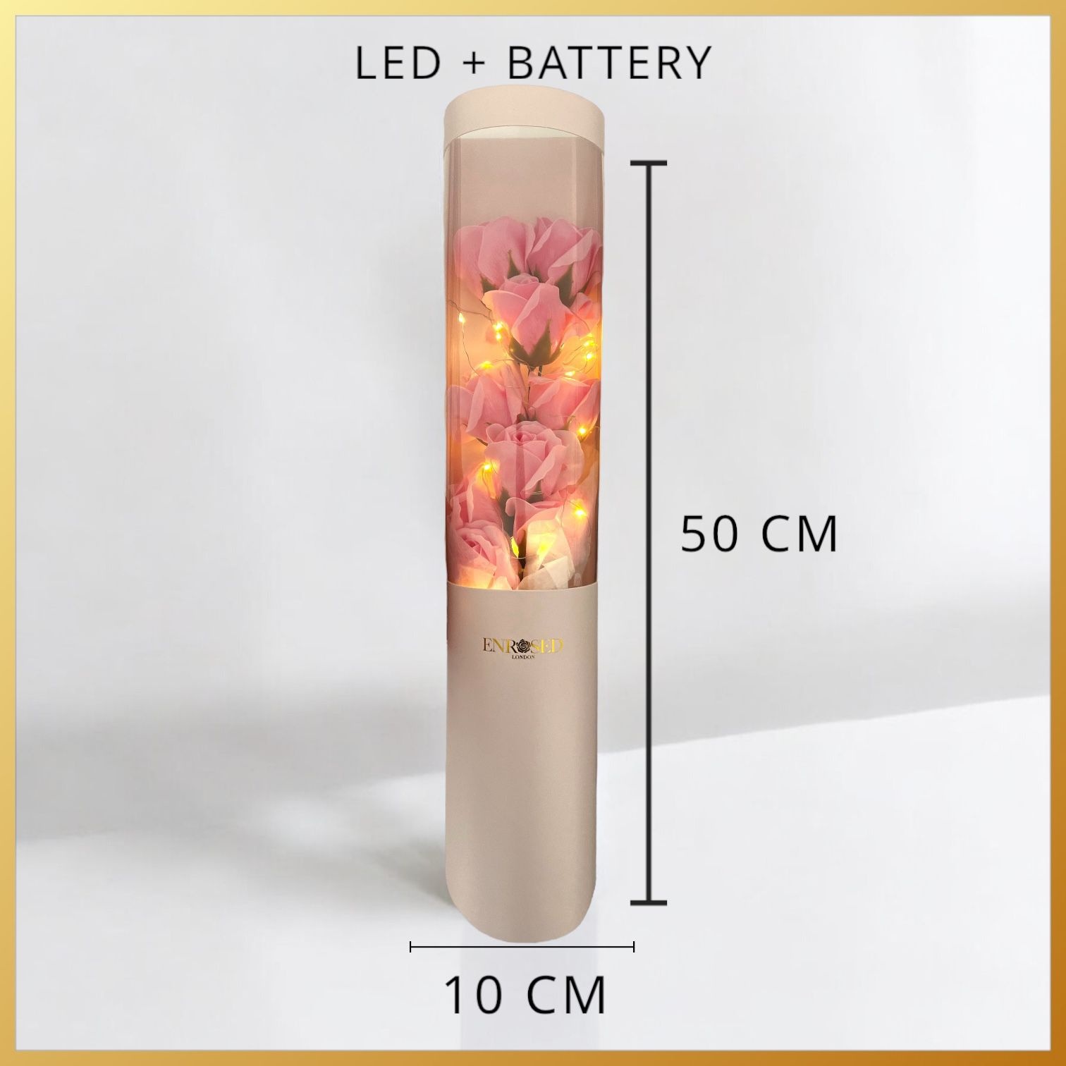 Rosa Rosen mit LED-Beleuchtung Rosa Rosen mit LED-Beleuchtung