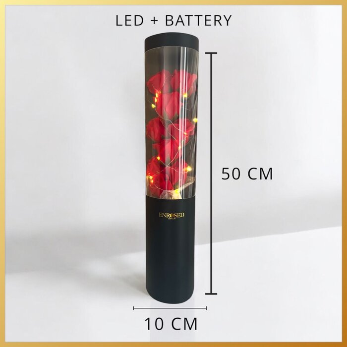 Rote Rosen mit LED-Beleuchtung Rote Rosen mit LED-Beleuchtung