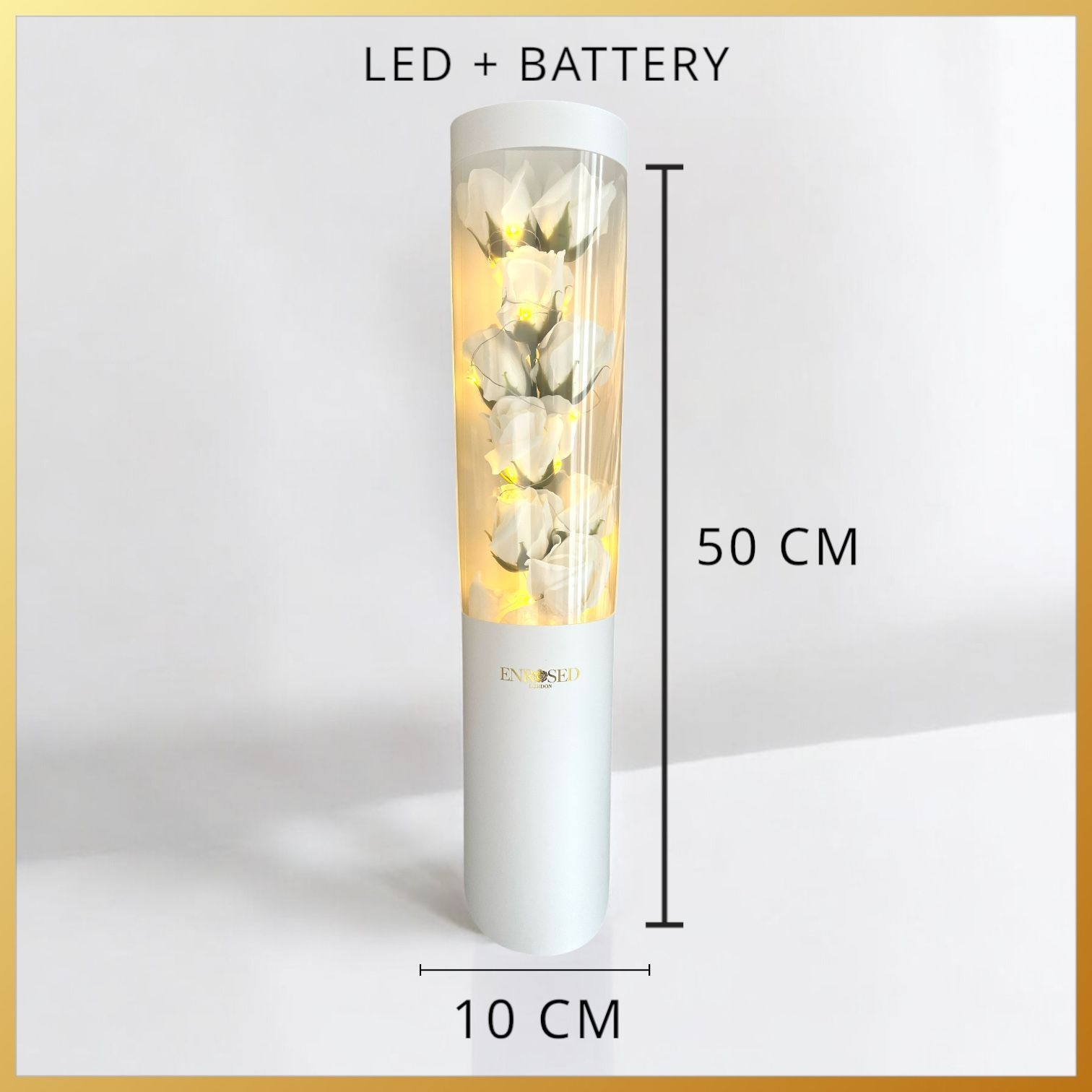 Weiße Rosen mit LED-Beleuchtung  Weiße Rosen mit LED-Beleuchtung Weiße Rosen mit LED-Beleuchtung  Weiße Rosen mit LED-Beleuchtung