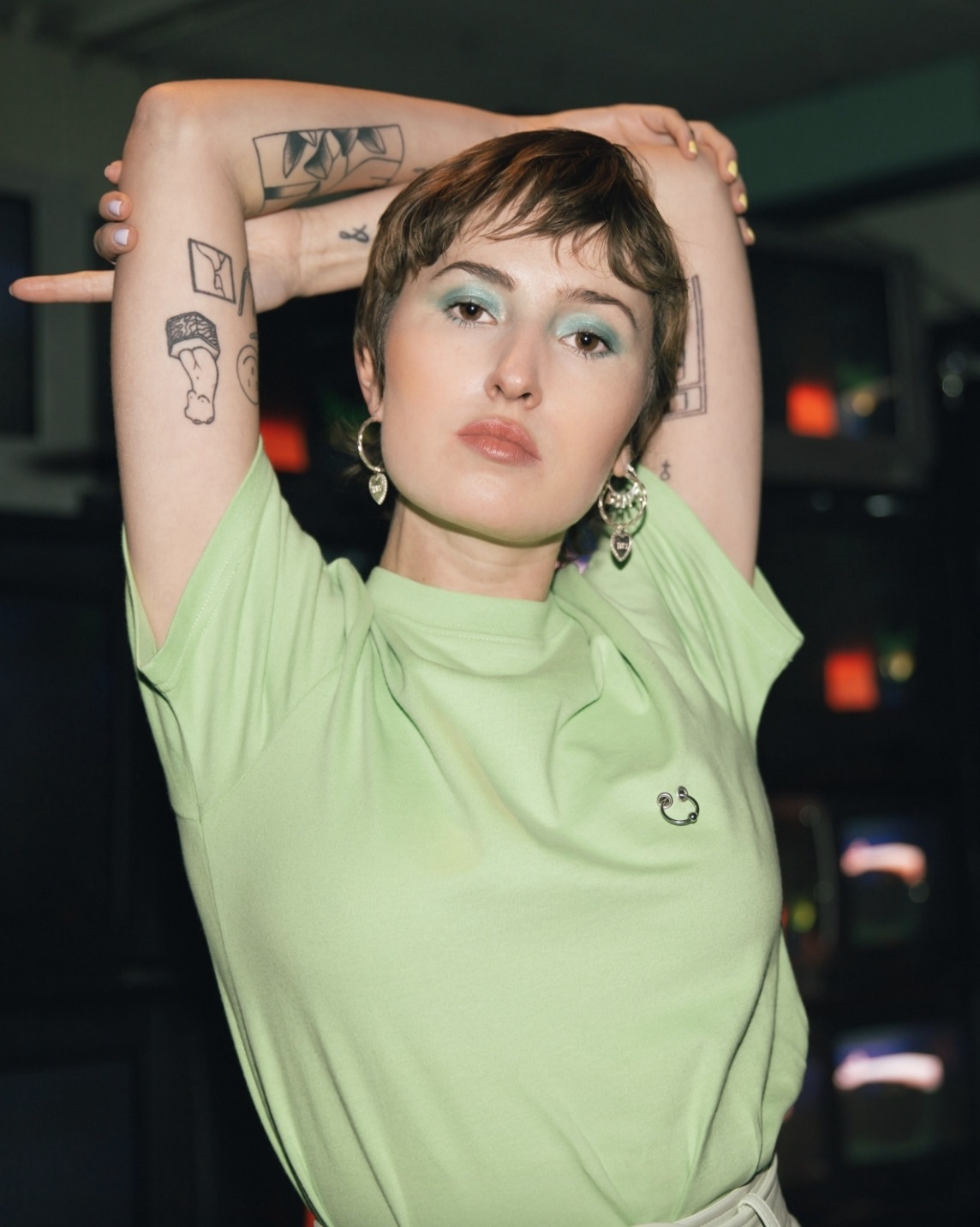 T.I.T.S. PIERCING T-SHIRT LIME