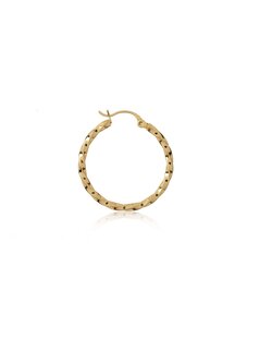T.I.T.S. TWIST HOOP EARRING MEDIUM GOLD