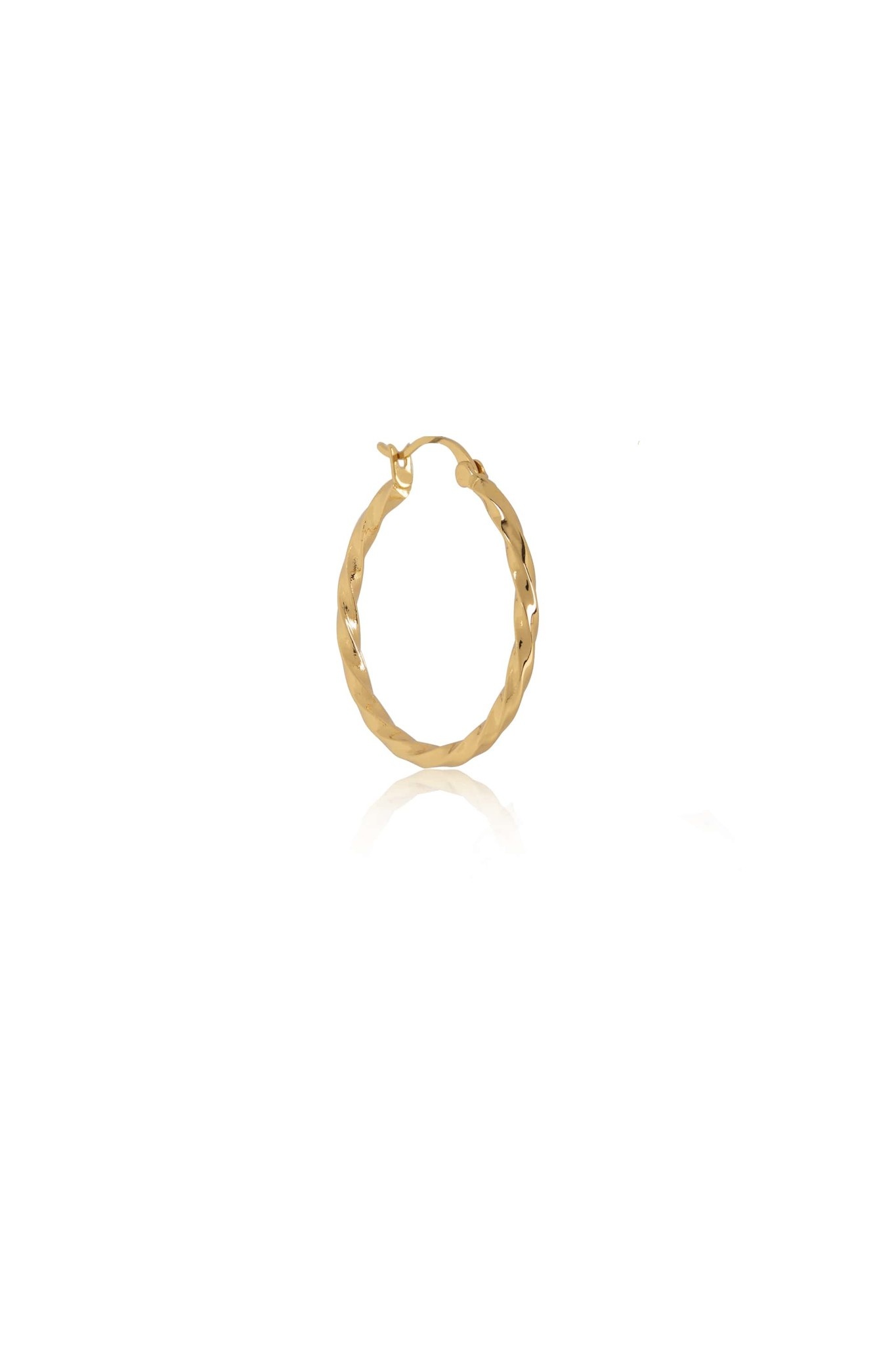 T.I.T.S. TWIST HOOP EARRING MEDIUM GOLD