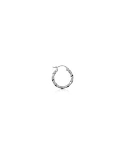 T.I.T.S. TWIST EARRING HOOP SMALL SILVER