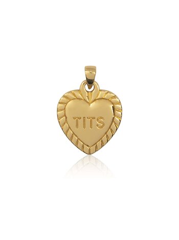 T.I.T.S. HEART PENDANT FOR NECKLACE GOLD
