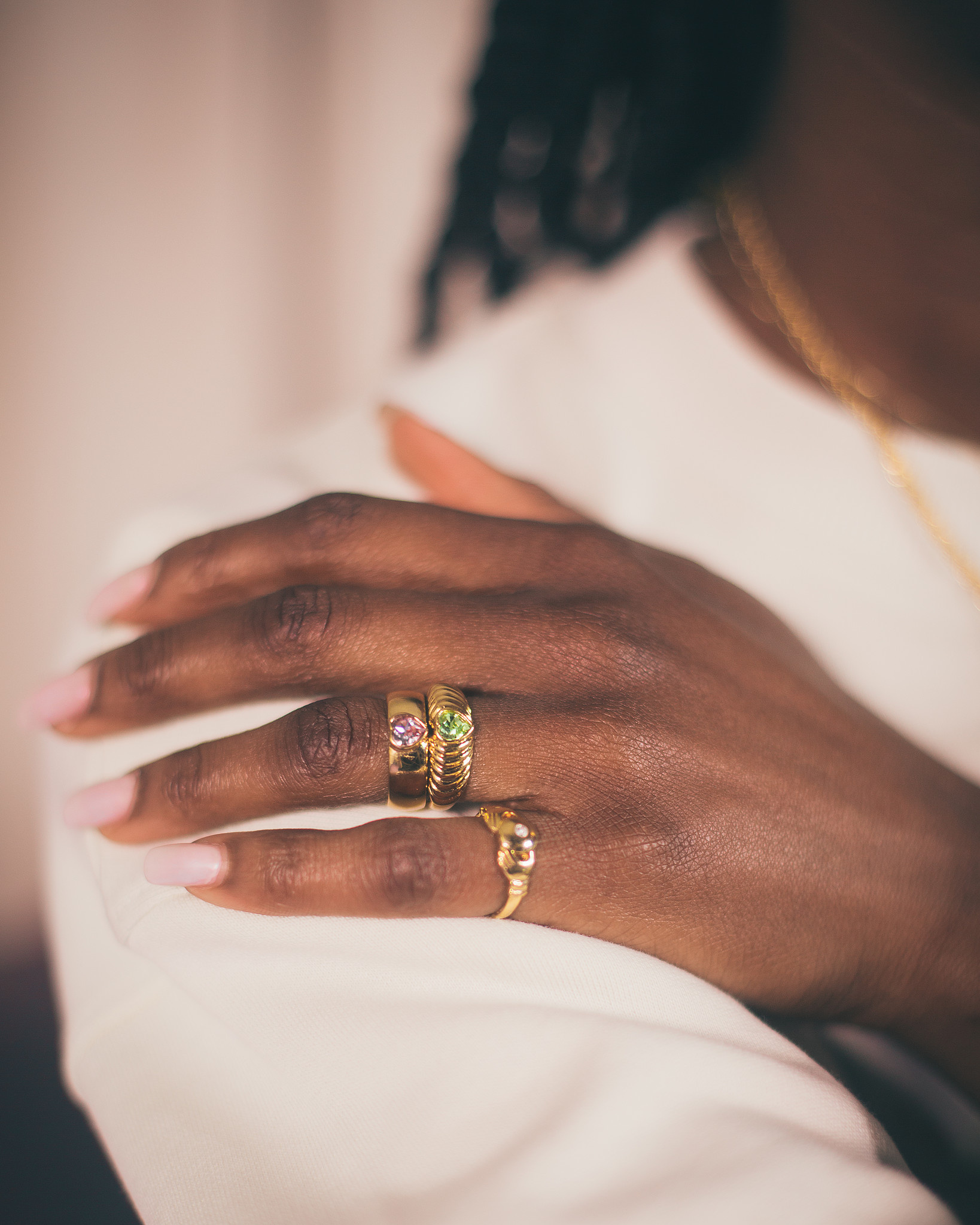 T.I.T.S. CROISSANT HEART RING