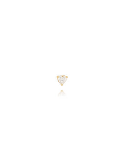T.I.T.S. CRYSTAL HEART STUD GOLD
