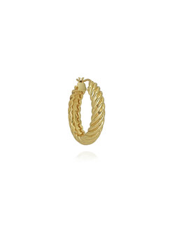 T.I.T.S. ROPE TWIST HOOP EARRING GOLD