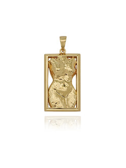 T.I.T.S. FRAMED BODY PENDANT GOLD
