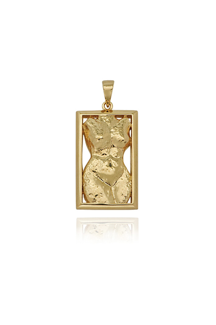 T.I.T.S. FRAMED BODY PENDANT GOLD