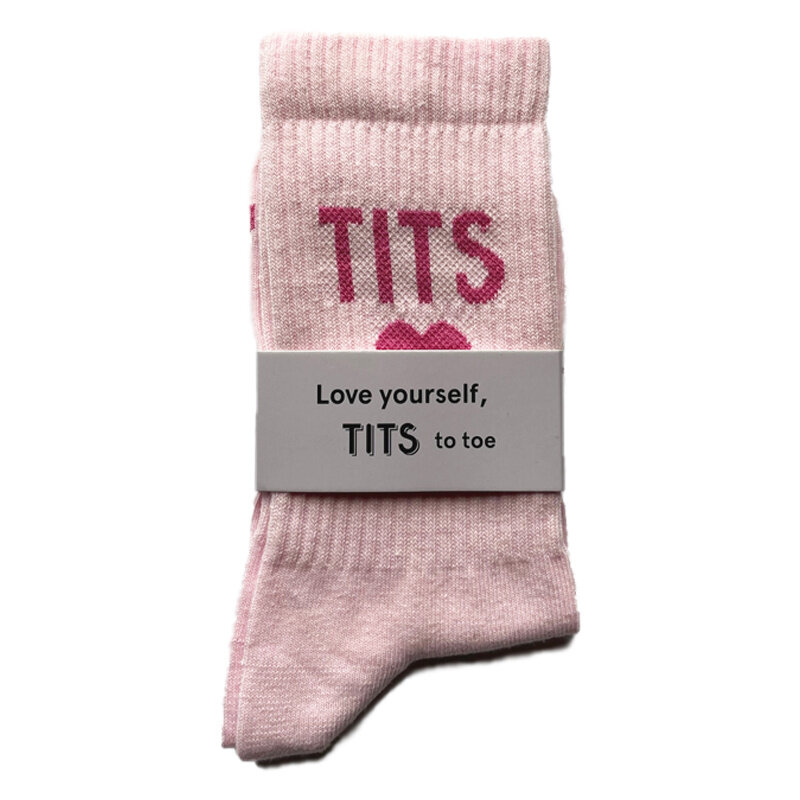 T.I.T.S. TITS LOGO SOKKEN - Roze