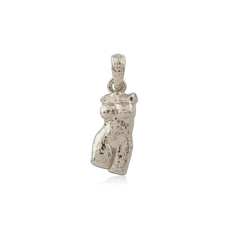 T.I.T.S. HAMMERED BODY PENDANT SILVER