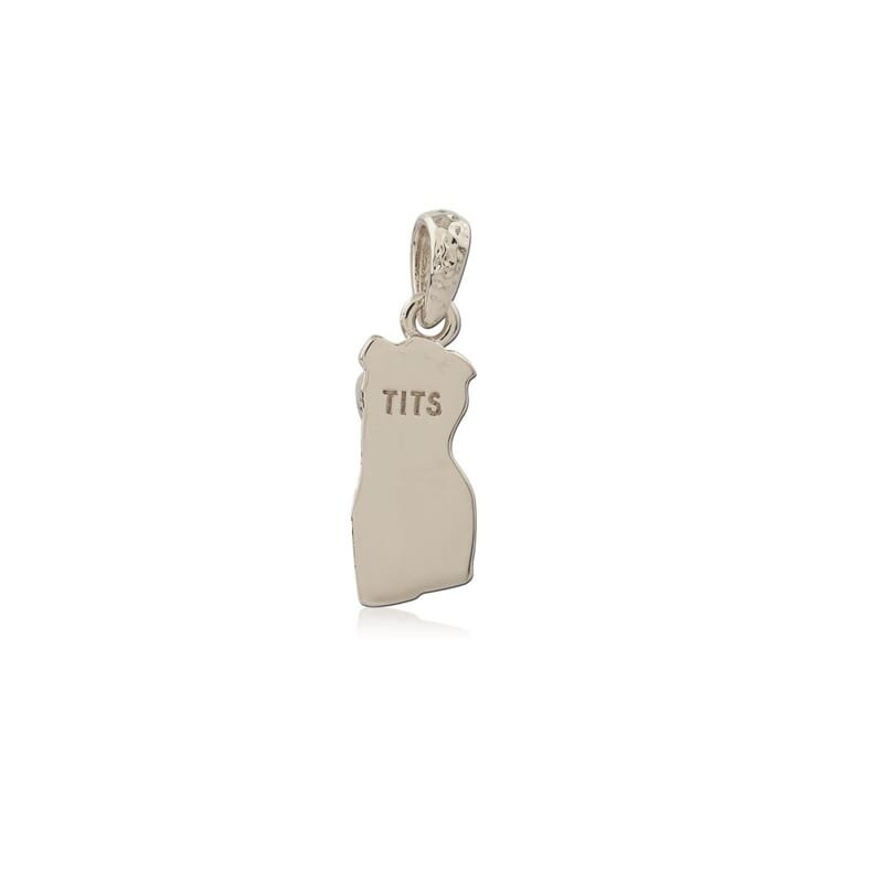 T.I.T.S. HAMMERED BODY PENDANT SILVER