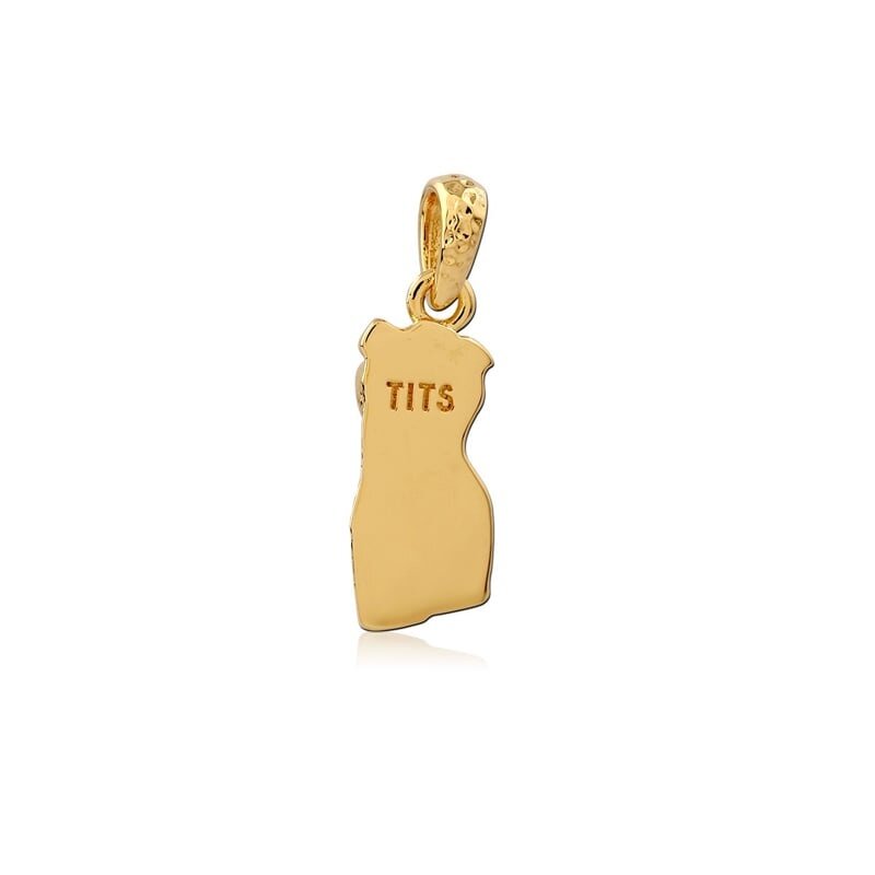 T.I.T.S. HAMMERED BODY PENDANT GOLD