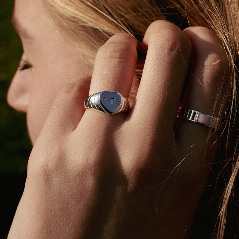 T.I.T.S. GRIT RING SELF LOVE ZILVER