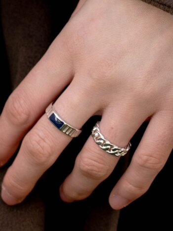 T.I.T.S. CHAIN RING ZILVER