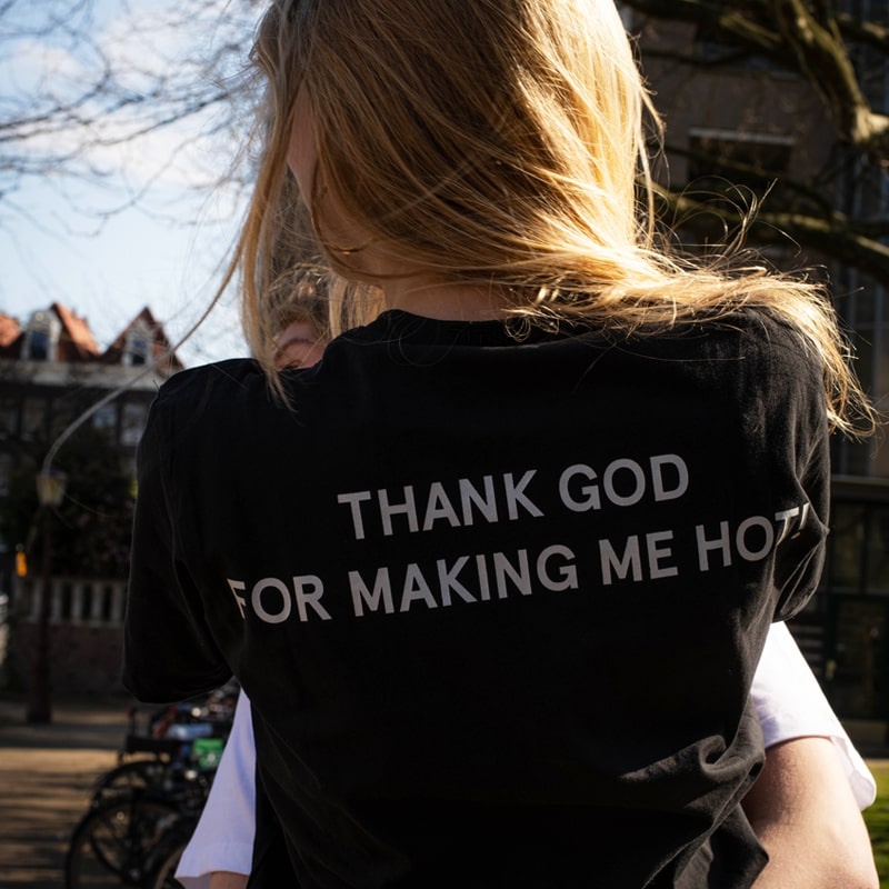 T.I.T.S. T-SHIRT THANK GOD BLACK