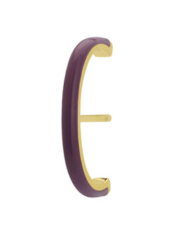 Embrace Oorbel Enamel Donkerpaars Goud