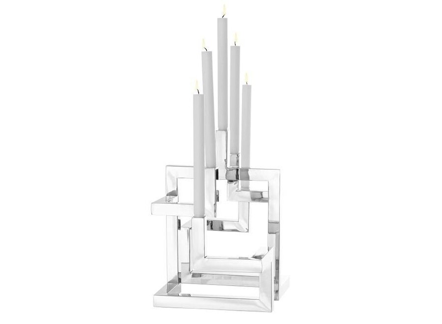 Candle Holder 'Skyline' - Nickel