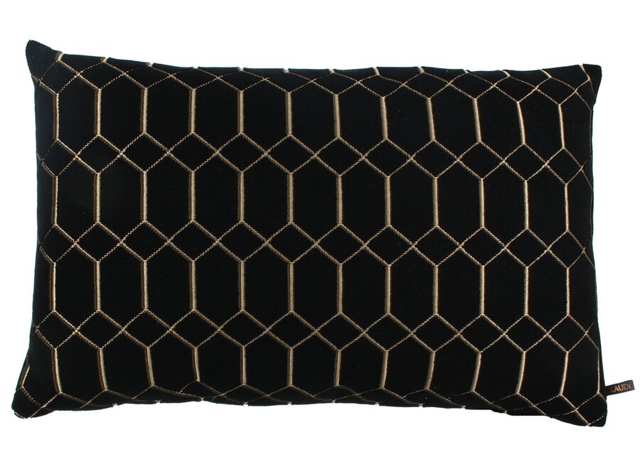 Decorative pillow Petter Black/Gold