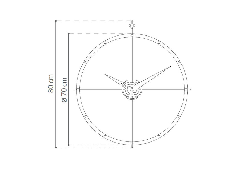 Design wall clock 'Doble O NG'