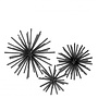 Decoration object 'Meteor' set of 3 - Black