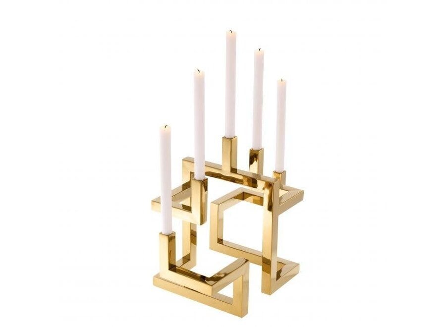 Candle holder 'Skyline' - Brass