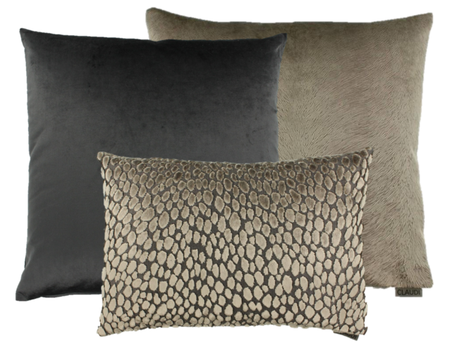 Pillow combination Brown/Dark Taupe: Perla, Speranza & Bandi