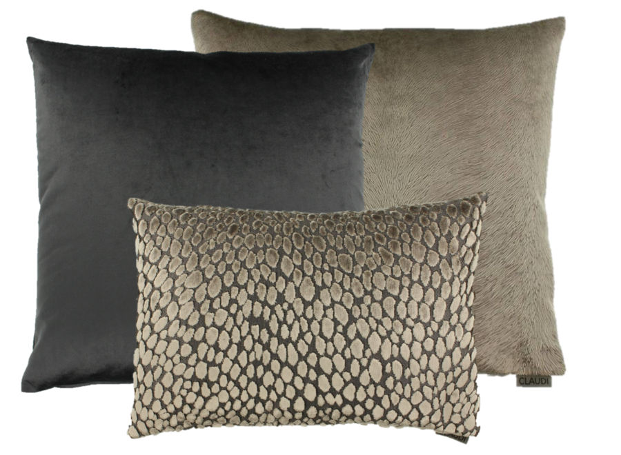 Pillow combination Brown/Dark Taupe: Perla, Speranza & Bandi