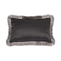 Decorative pillow Dafne  Dark Taupe Fringe Silver