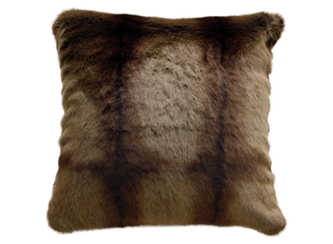 Fur Pillow - Striped Beaver