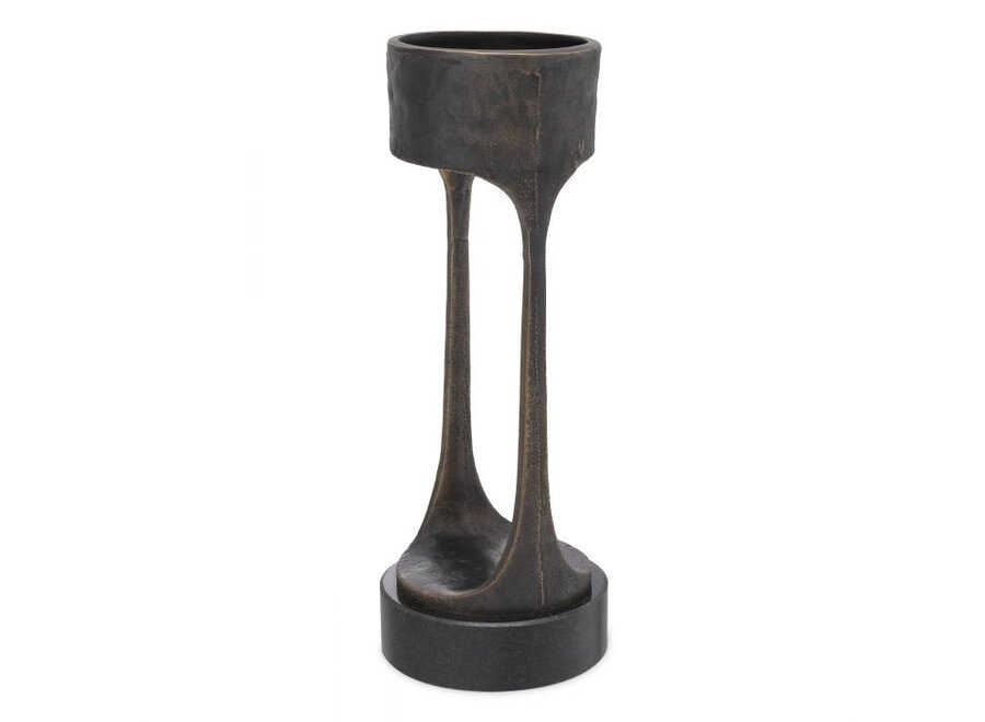 Candle holder 'Bologna' - L - Bronze