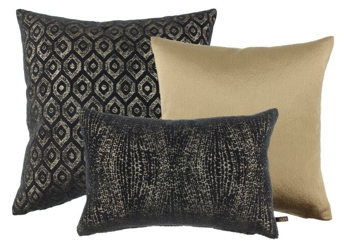 Pillow combination W| Black/Gold: Missy, Debbine & Balona