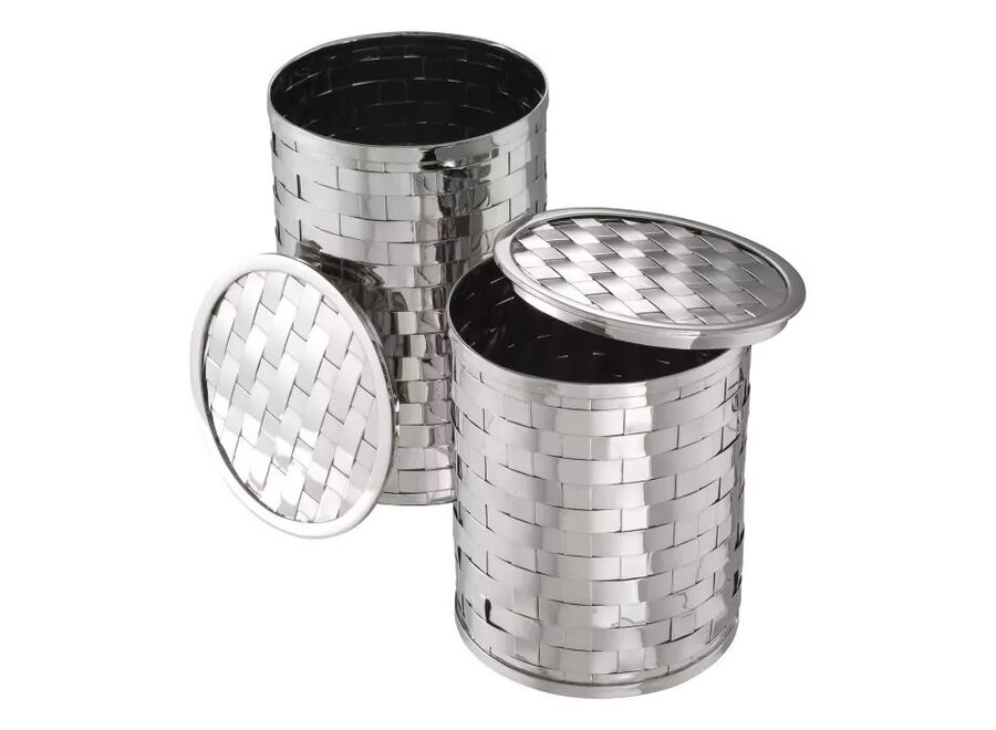 Luxury storage box 'Lausanne' Set of 2 - Nickel