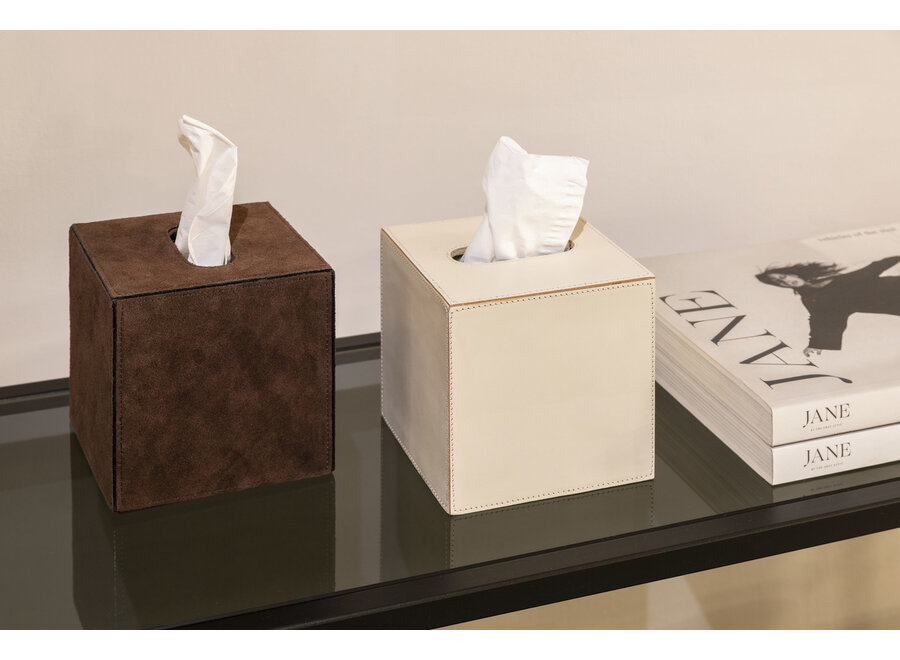 Tissue box 'Ana' - Leather