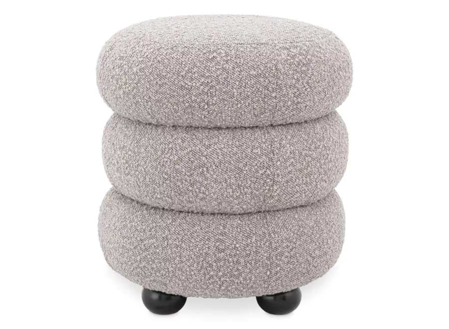 Stool ‘Tulum' - Bouclé grey