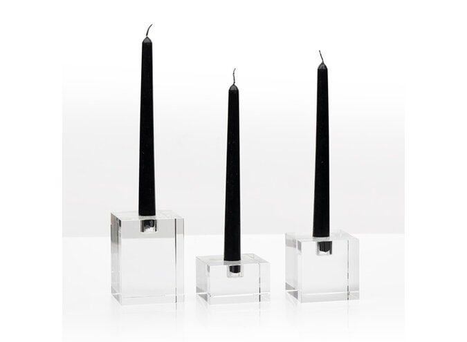 Crystal candlestick - set of 3