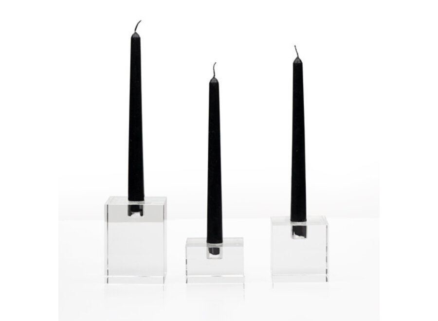 Crystal candlestick - set of 3