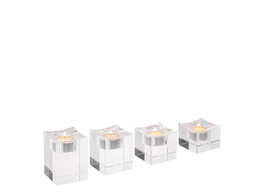 Candle holder 'Giancarlo’ Set van 4 - Low