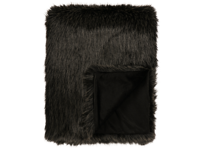 Fur Throw - Black Wolf