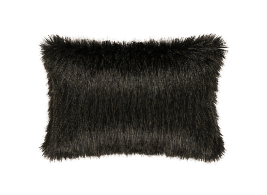 Fur Pillow 'Black Wolf'