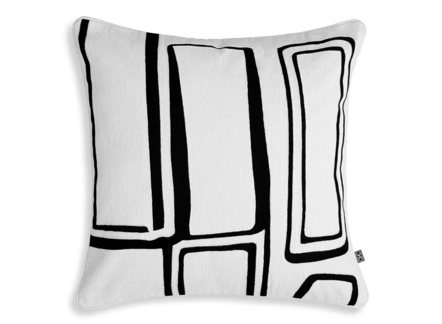 Pillow 'Ribeira' - White & Black