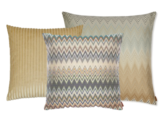 Pillow combination Grey/Sand: Bastia, Masuleh & Coomba