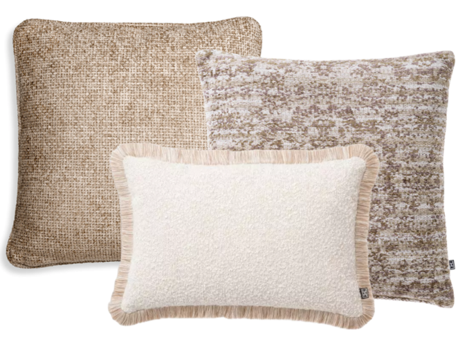 Pillow combination Brown/Cream: Lyssa, Serene & Nami