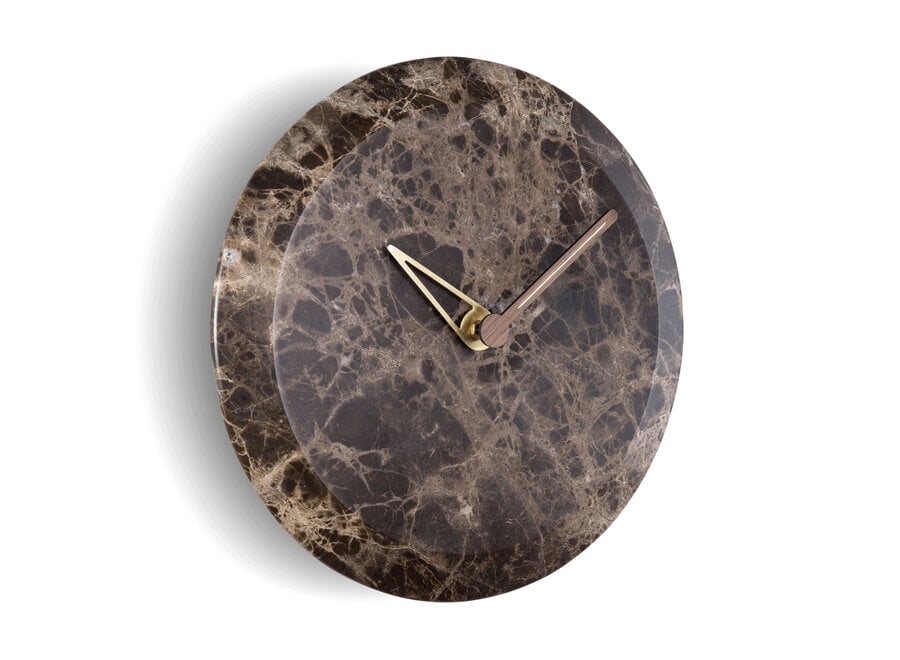 Design Clock 'Bari'  Brown Marble