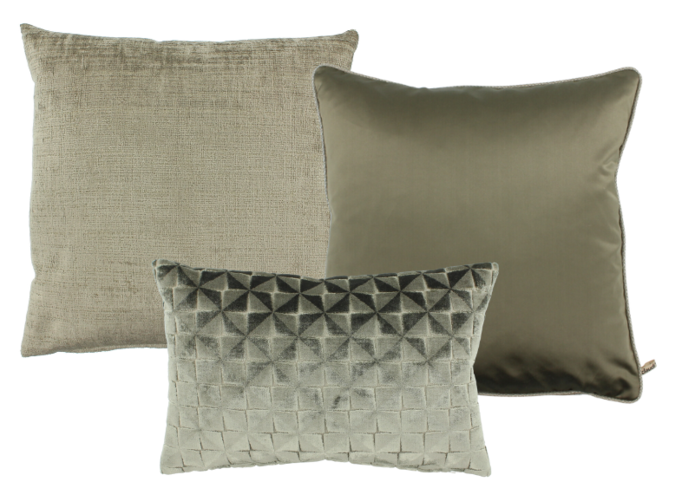 Pillow combination Brown/Taupe: Dafne, Ponzio & Glasimo