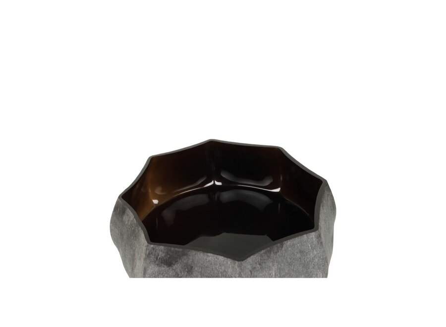 Bowl 'Onyx' color dark smoke